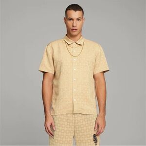 PUMA x Dapper DAN Men's Buttom Shirt, Ginger Root.